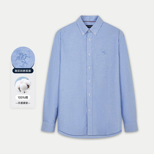 100%棉秋季舒适男款商务，休闲衬衫长袖衬衣男式衬衫