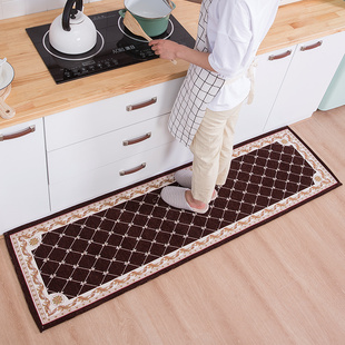 厨房地垫长条防滑吸水防油门垫，家用可擦免洗耐脏门口进门地毯垫子