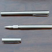 不锈钢中性笔创意手工金属笔厚实管壁握持舒适送爱人朋友实用