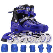 溜冰鞋成人闪光旱冰鞋套装H可调伸缩直排轮男女成