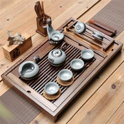 忆宝阁整套家用茶具茶盘，套装鸡翅木实木，茶盘紫砂功夫茶具茶壶杯茶