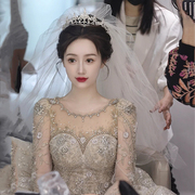 新娘头饰韩式大气闪钻水晶公主王冠发箍结婚纱，礼服造型配饰品