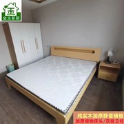 松木实木床，1.5米双人床1.8米现代简约出租房，经济型1.2m单人床架