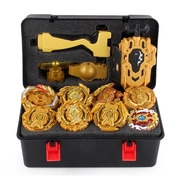跨境爆裂陀螺收纳盒套装 13件组黄金版战斗陀螺工具箱DIY组装玩具