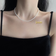 「巴黎」法式施家珍珠，项链女925纯银颈链，锁骨链可叠戴高级感气质
