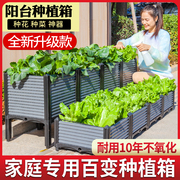种植箱家庭阳台种菜神器室内蔬菜，专用花盆长方形塑料菜盆特大花箱