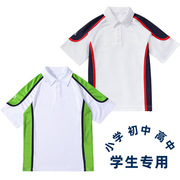 儿童校服同款中小学生夏季透气吸汗速干短袖夏装，运动鸟眼网布t恤
