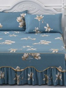 床裙式四件套1.5米1.8m床罩床笠款纯棉，1.2米三件套防滑床单公主风