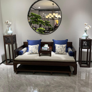 罗汉床新中式实木沙发简约仿古禅意，家用小户型推拉罗汉榻客厅家具