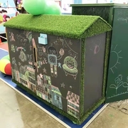 幼儿园户外大型储物柜防雨收纳多功能室外儿童玩具积木移动涂鸦柜