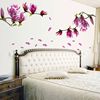 中式墙贴贴纸贴画餐厅客厅卧室床头温馨装饰可移除植物花卉玉兰花