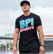 阿诺德赛纪念款夏季修身BPI训练运动休闲跑步健身潮男大码短袖T恤