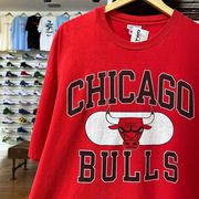 Autismss宝藏屋chicago芝加哥美式复古篮球街头大红色短袖T恤潮