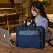 手提笔记本电脑包大容量女士商务包，a4文件公文包职业教师工作包包
