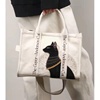 大英博物馆安德森猫刺绣手提斜挎包，帆布女包包通勤单肩包小众大包