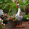 动物花盆复古鸡鸭花园摆件庭院装饰美式乡村幼儿植物角落园艺装饰