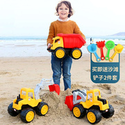 沙滩工程车套装儿童挖机玩具车男孩挖掘机铲车翻斗车推土机挖土机