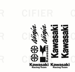 川崎字母贴改装风挡车身反光贴纸