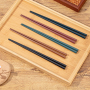 河合日本合金树脂筷子家用日式尖头可沸水适用洗碗机环保筷五色