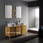 欧式浴室柜落地橡木洗手台，洗脸面盆组合实木，美式仿古卫浴柜sh236