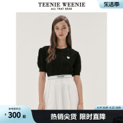 TeenieWeenie小熊薄款短袖针织衫套头薄款短款上衣女夏季