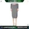 香港直邮潮奢cushnie女士高腰，针织麻花扭纹铅笔半身裙