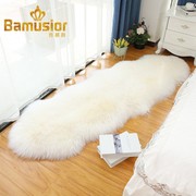 百慕斯澳洲纯羊毛地毯卧室床边毯客厅沙发垫飘窗垫皮毛一体羊皮垫