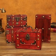 中式仿古手工制作木制首饰盒盒拍摄道具收纳箱复古工艺品