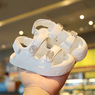 韩版男宝软底夏季2021透气女童沙滩鞋0-2岁婴幼儿女宝宝学步凉鞋1