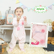 miyio婴幼儿服饰礼盒，宝宝满月服百日庆生，送礼爬服初生儿礼物
