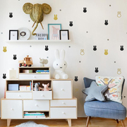 北欧ins风米菲兔小贴纸 宝宝儿童房间装饰布置幼儿园教室墙面贴画