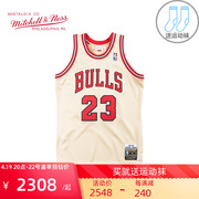 Mitchell Ness刺绣复古球衣AU球员版95赛季NBA公牛队乔丹篮球服