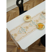 田园风餐桌桌旗桌巾长条桌布装饰布茶台盖布餐垫派对仿麻隔热桌垫