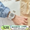 卡西欧g-shock&baby-gdw-5600mw-7a&blx-560-7纯白情侣，对表方块