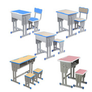 学校课桌椅培训班，学习桌班书桌椅中小学生学习桌椅，双人课桌椅