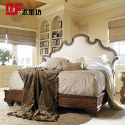 美式床art轻奢实木床1.8大床法式复古乡村双人床公主床卧室家具