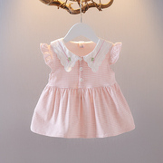 女童夏季连衣裙洋气公主裙，0-3岁婴儿衣服，纯棉上衣2女宝宝夏装裙子