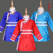 儿童蒙古服装秋冬加绒棉衣，外套日常生活蒙古袍，少数民族舞蹈演出服