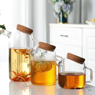 2023年销售冷水壶玻璃大容量，果汁壶泡茶壶，凉水壶煮茶壶创意软木塞