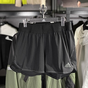 阿迪达斯短裤女速干裤子运动套装adidas夏季羽毛球服2024跑步