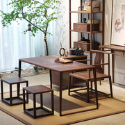 定制北美黑胡桃木大板茶桌茶台原木，茶几转角电脑桌书桌实木桌面板