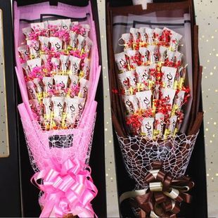 德芙巧克力花束成品礼盒送男生女友老婆闺蜜生日表白520情人礼物