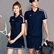 夏季羽毛球服套装女男款乒乓球，服短袖网球服运动服上衣排球服定制