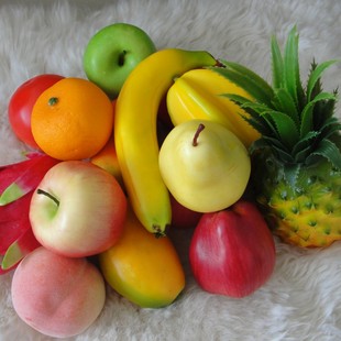加重仿真水果玩具苹果仿真蔬菜模型假水果摆件塑料葡萄装饰品道具