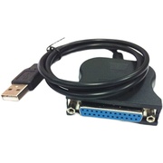 USB转25针孔并口线 DB25接口 IEEE 1284打印机 USB20线 DB25母头