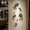 泰域泰国木雕鱼墙饰挂件客厅沙发背景墙壁饰酒店餐厅玄关墙上装饰