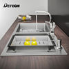 DETBOm水槽双槽套装304不锈钢厨房洗菜盆洗菜池洗碗池双盆长78宽4