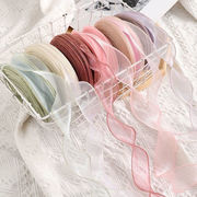 网红蝴蝶结丝带蛋糕装饰diy材料，缎带丝带包装花束，大盘鱼尾纱彩带
