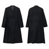 2.5斤法式黑色高级感长袖外套宽松西装领呢子大衣霞0201