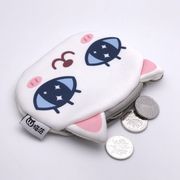 卡通猫咪零钱包拉链印花硬币包韩版布艺可爱简约学生手拿包小猫包